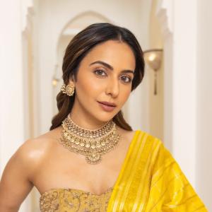 Rakul Preet Singh Stuns in a Yellow Saree