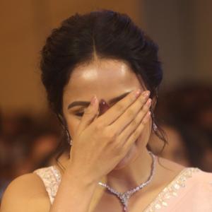 Vaishnavi Chaitanya Stuns in an Embellished Pink Saree