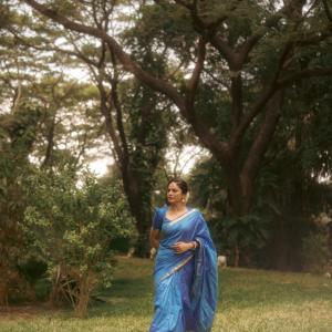 Nanditha Swetha Poses Amid Greenery in a Classic Saree