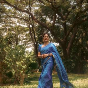 Nanditha Swetha Poses Amid Greenery in a Classic Saree