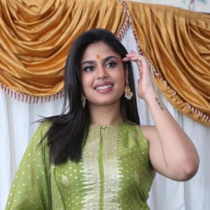 Charming Actress Faria Abdullah in Elegant Green Ethnic Wear