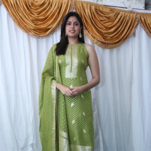 Charming Actress Faria Abdullah in Elegant Green Ethnic Wear