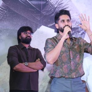 Naga Chaitanya Unveils Vrushakarma Movie Glimpse at Mumbai Event