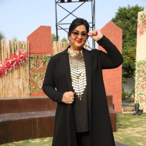 Senior Actress Radha Stuns in a Bold Blazer Look