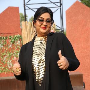 Senior Actress Radha Stuns in a Bold Blazer Look