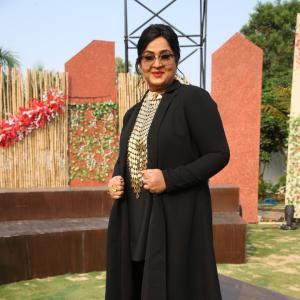 Senior Actress Radha Stuns in a Bold Blazer Look