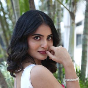 Actress Ananya Nagalla Bright Smile in Elegant Pink Saree