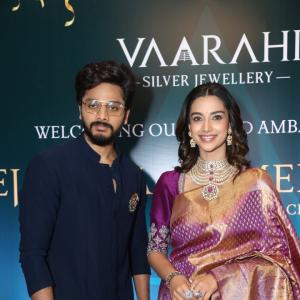 Teja Sajja and Meenakshi Choudhary Join Varahi Silver Jewelry as Ambassadors