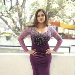 Indian Actress Karunya Chowdary Elegant Fashion Look