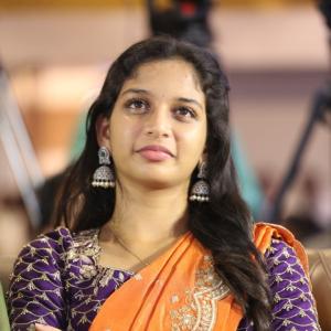 Graceful Actress Sridevi in a Vibrant Orange Saree