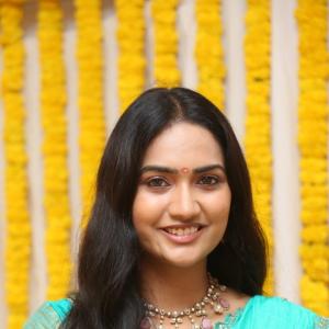 Stunning Actress Kajal Chowdary in Turquoise Saree