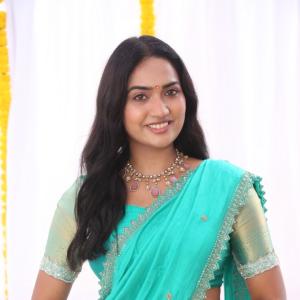 Stunning Actress Kajal Chowdary in Turquoise Saree