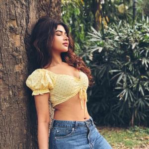 Effortless Style of Actress Srijita Ghosh in Yellow Top and Denim Look