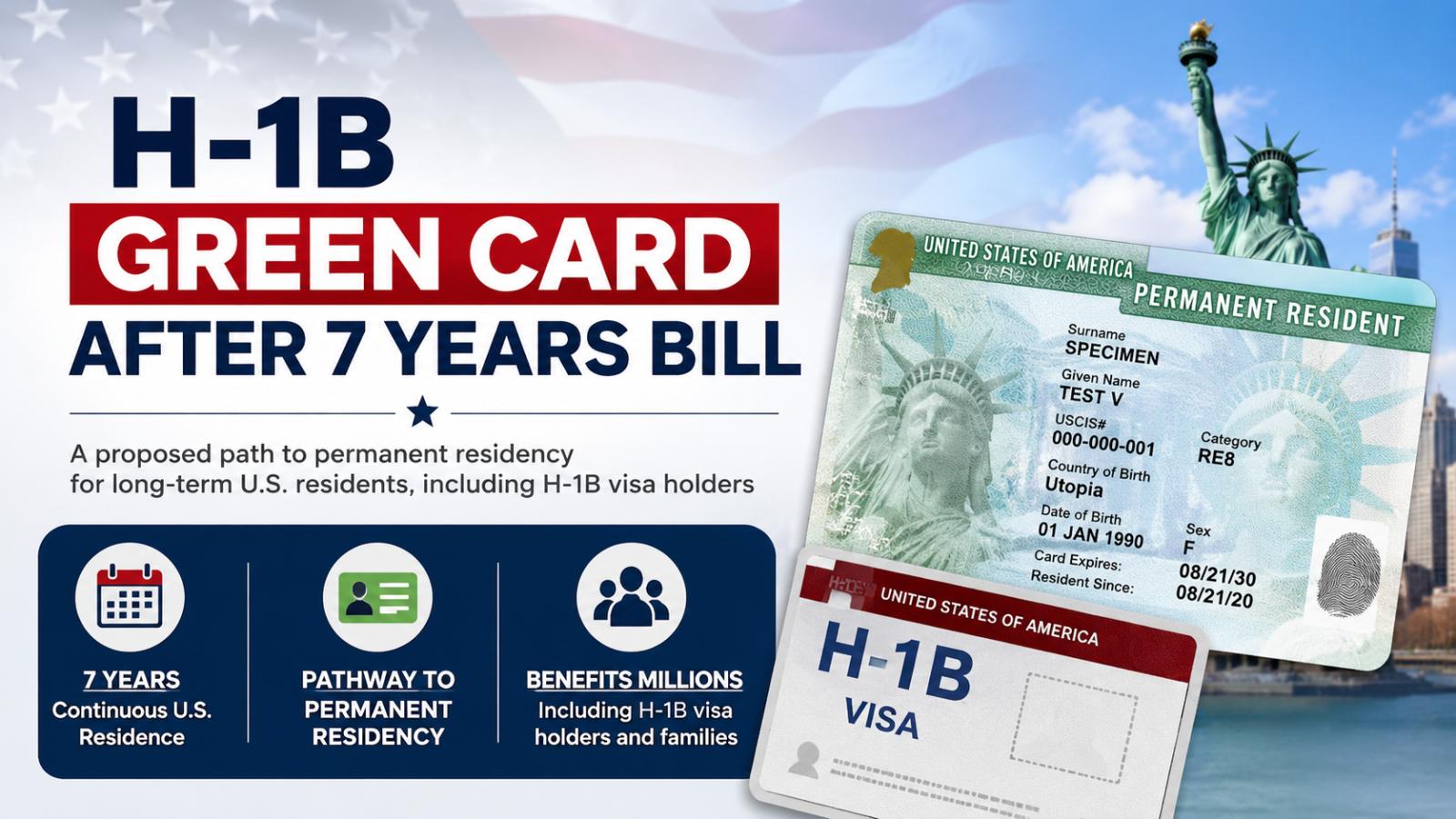 H-1B Green Card After 7 Years Bill Explained