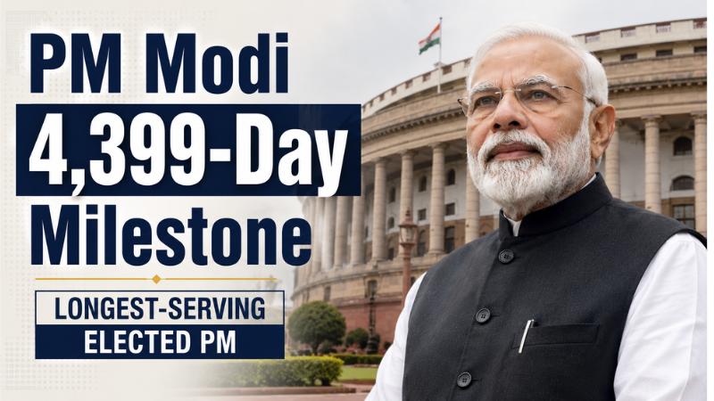 PM Modi 4,399-Day Milestone: Longest-Serving Elected PM Record Explained