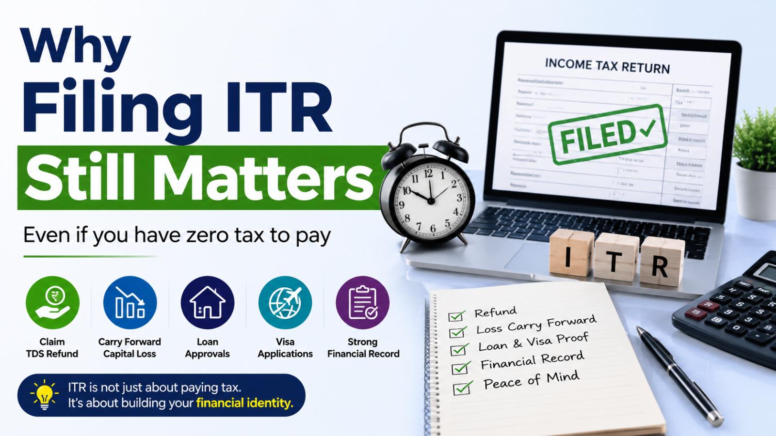 Benefits of Filing ITR With Zero Tax in AY 2026-27