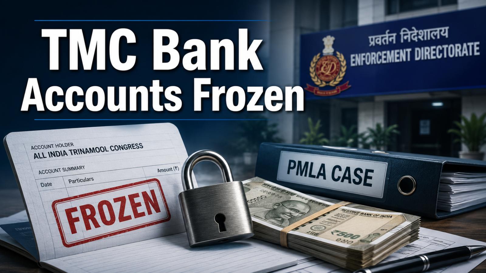TMC Bank Accounts Frozen Under PMLA; ED Freezes Rs 440 Cr