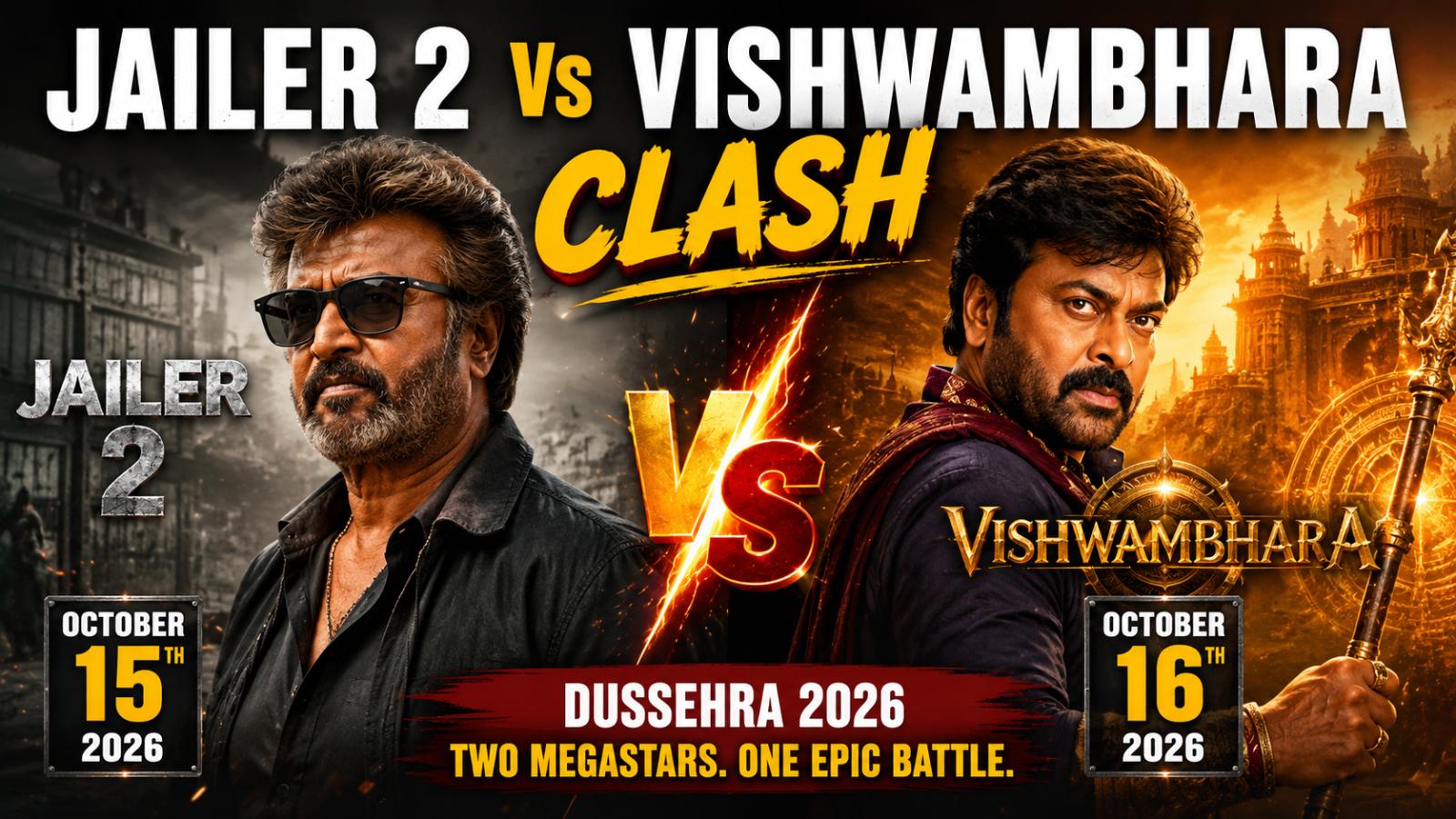Jailer 2 Vs Vishwambhara: Rajinikanth, Chiranjeevi Dussehra Clash Likely