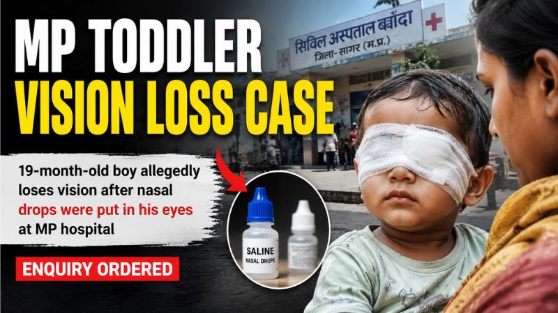MP Toddler Allegedly Loses Vision After Nasal Drops Put in Eyes