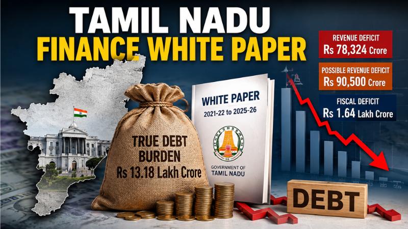 Tamil Nadu True Debt Burden Pegged At Rs 13.18 Lakh Crore
