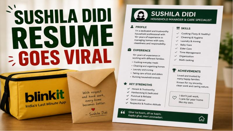 Sushila Didi Resume In Blinkit Order Goes Viral