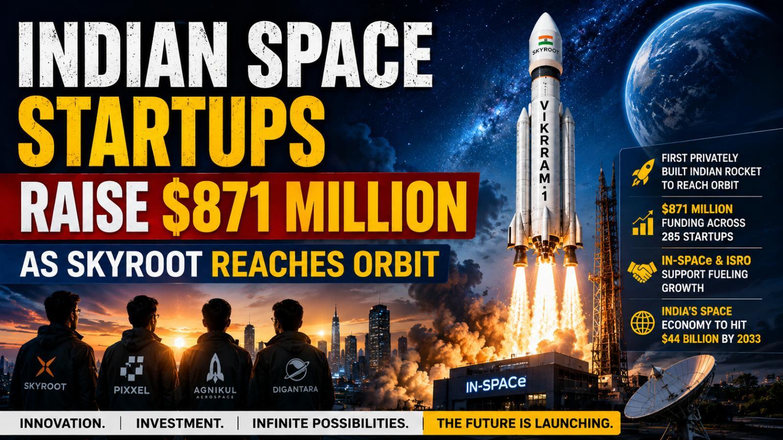 Indian Space Startups Raise $871 Million as Skyroot Reaches Orbit