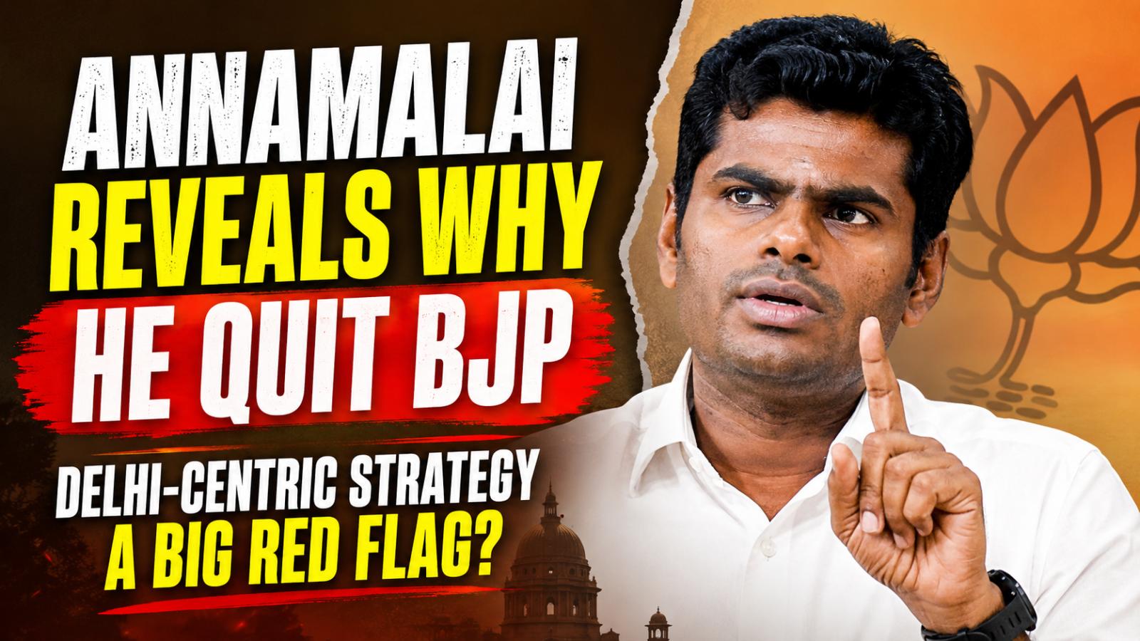 Annamalai’s BJP Exit Raises Questions Over Tamil Nadu Strategy