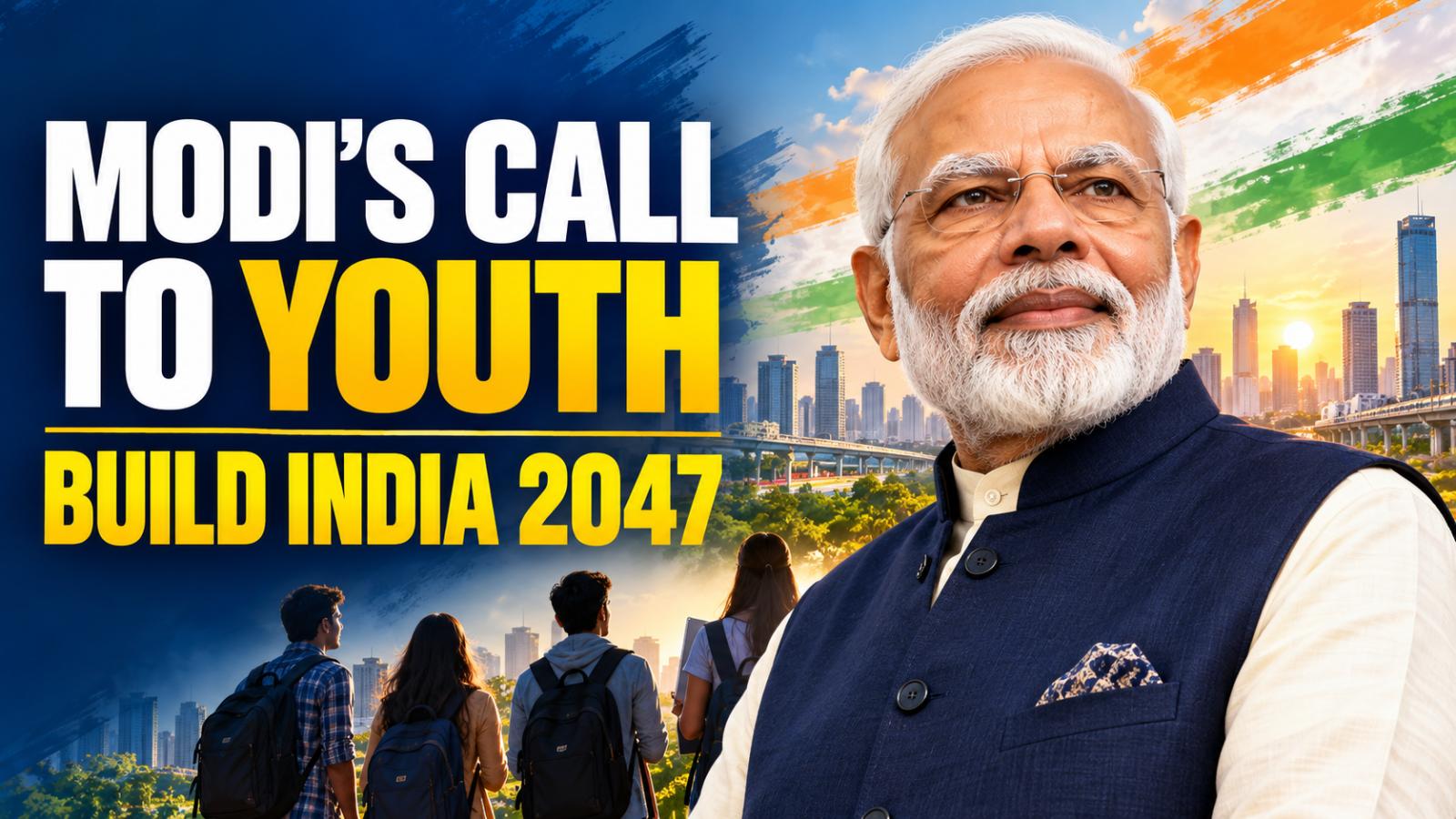 Modi Urges Youth to Lead India’s Developed Nation Mission by 2047