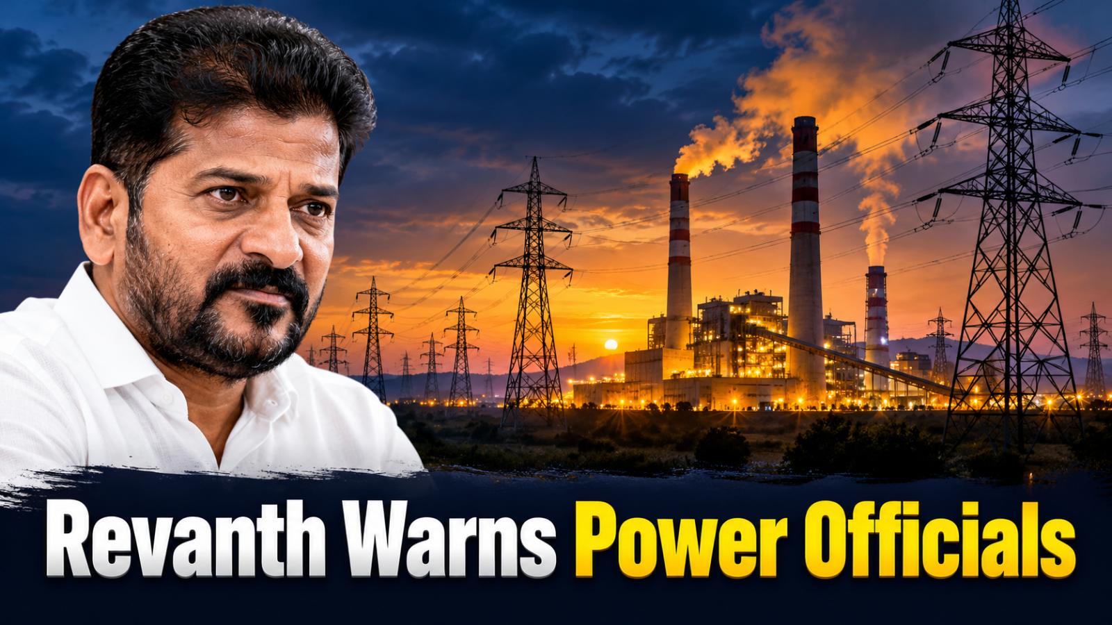 Revanth Reddy Warns Power Officials of Suspension Over Outages