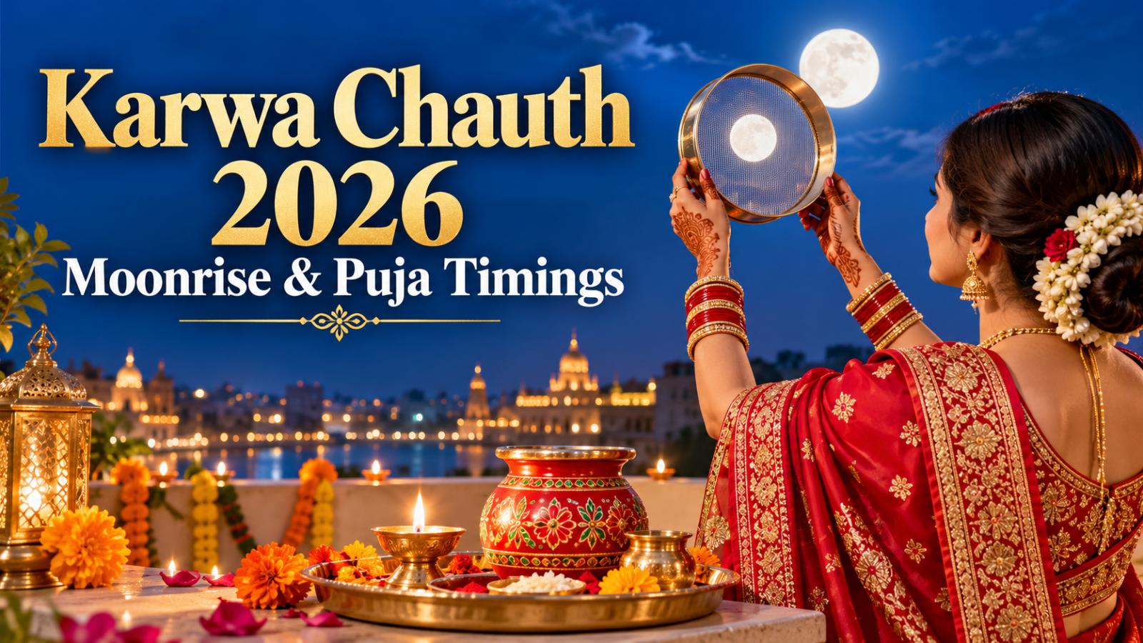 Karwa Chauth 2026: Moonrise Time, Puja Muhurat and Fasting