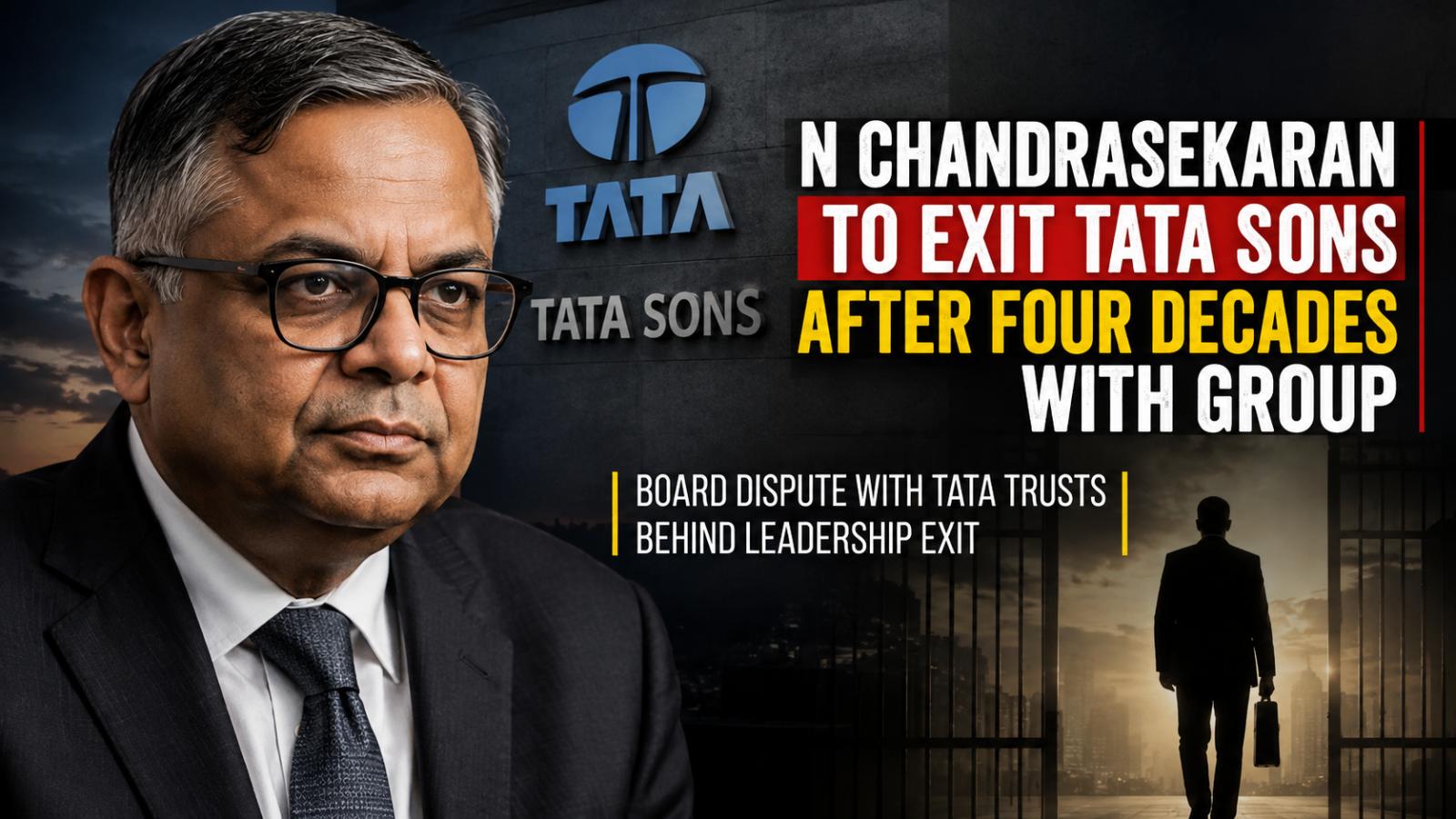 N Chandrasekaran to Exit Tata Sons After Four Decades With Group