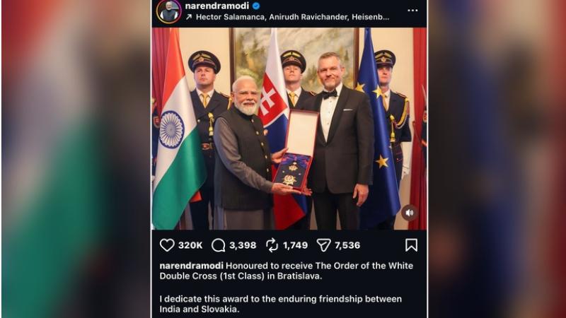 PM Modi Uses AA23 Theme In Slovakia Post, Allu Arjun Fans React