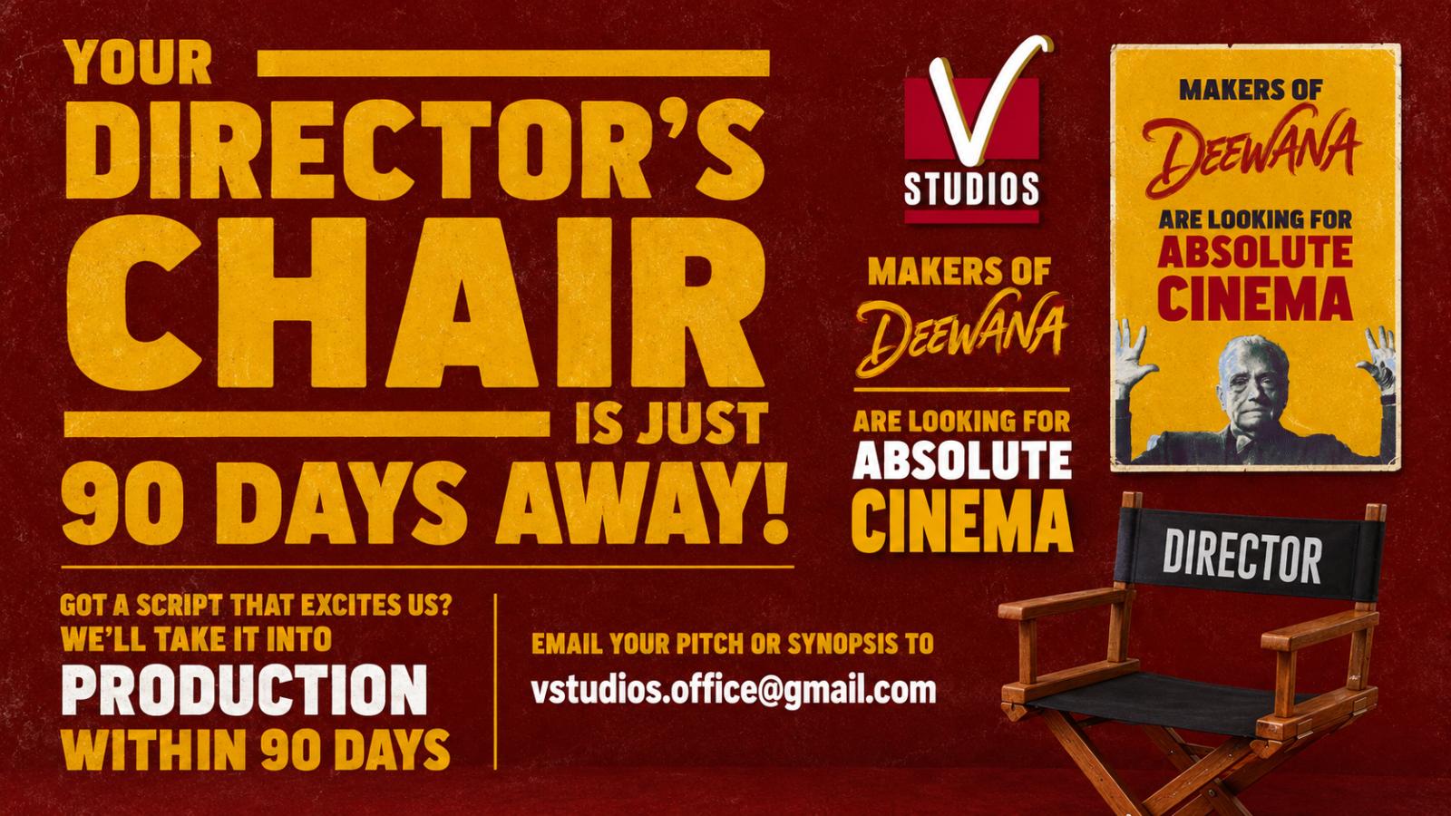 V Studios Invites Aspiring Directors to Pitch Scripts Within 90 Days
