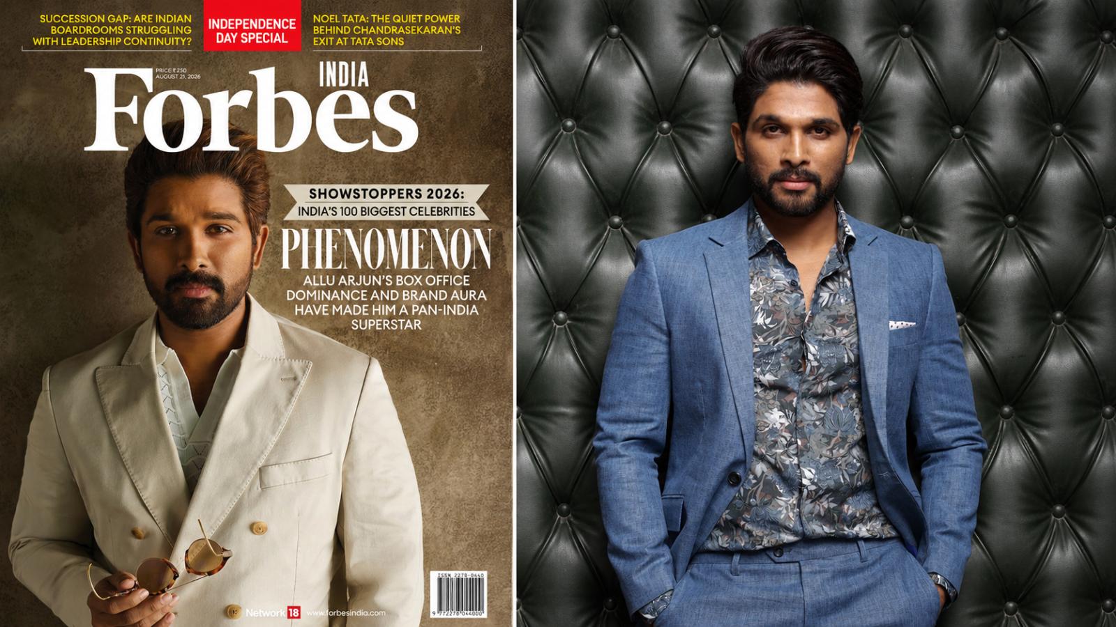 Allu Arjun Graces Forbes India Showstoppers 2026 Cover