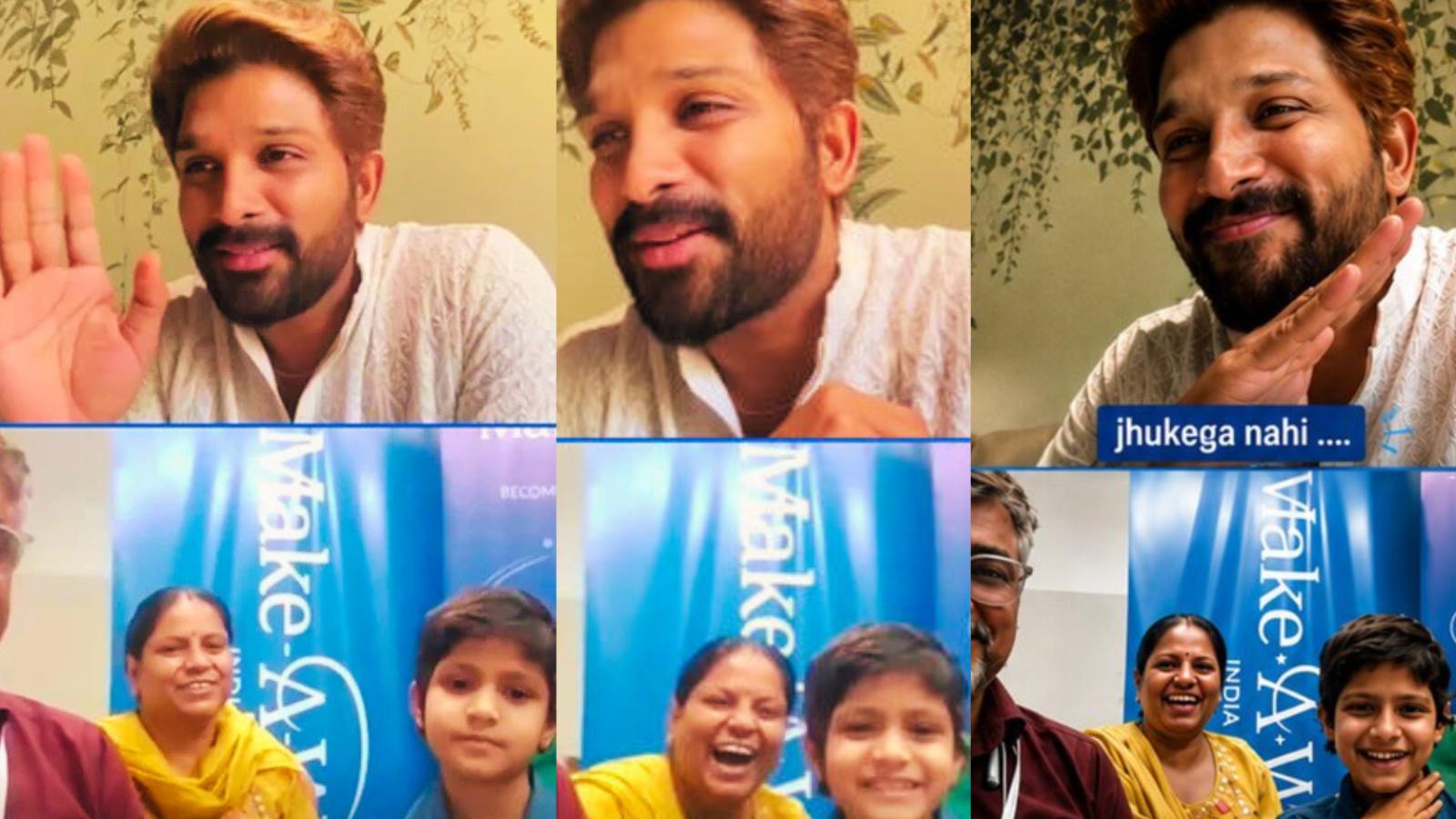 Allu Arjun Make-A-Wish Video Call With Young Fan Shraddha Wins Hearts