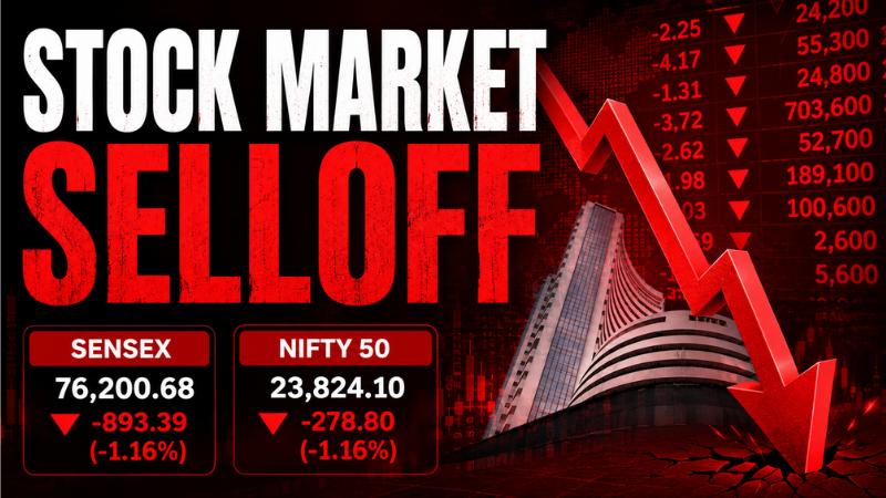 Sensex, Nifty Fall Over 1% As Investors Lose Rs 5.5 Lakh Crore