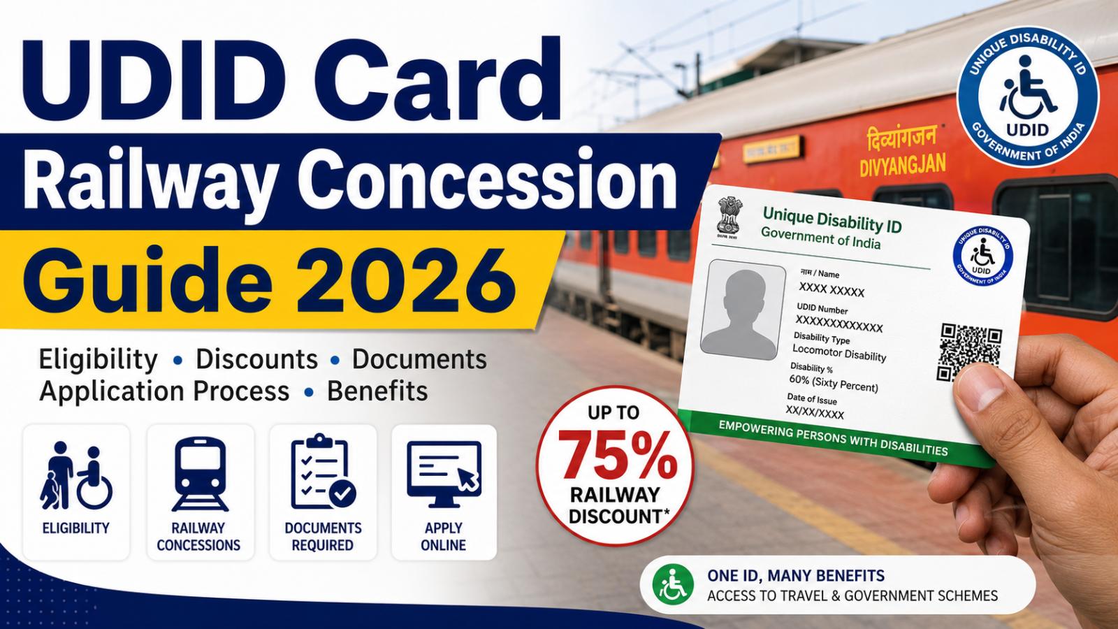UDID Card Railway Concession Process: Eligibility & Apply