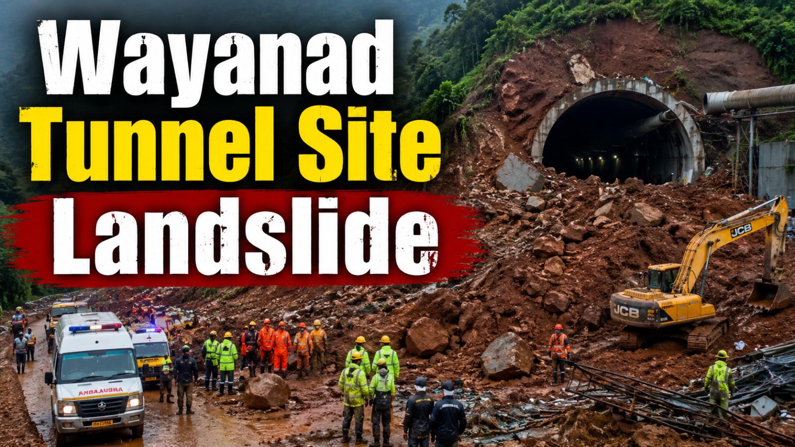 Wayanad Tunnel Project Landslide Rescue On After Kalladi Collapse