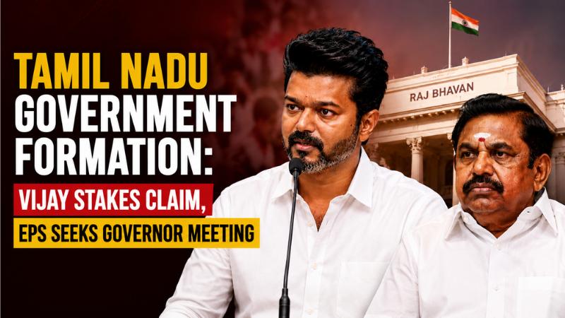 Tamil Nadu Government Formation: Vijay Stakes Claim, EPS Seeks Governor Meeting