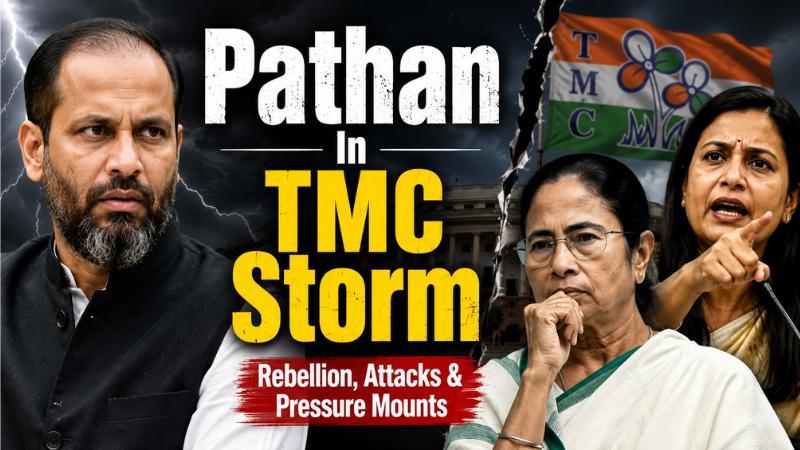 Yusuf Pathan Silence Fuels TMC Crisis As Mahua Moitra Attacks Rebel Camp