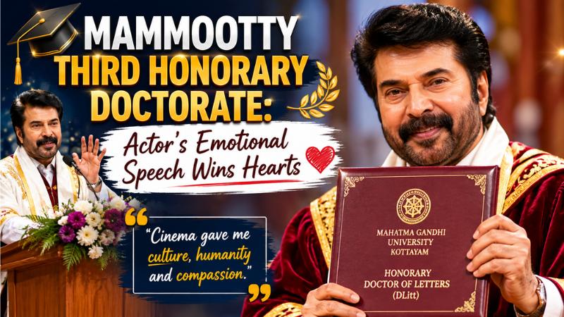 Mammootty Third Honorary Doctorate Actor’s Emotional Speech Wins Hearts