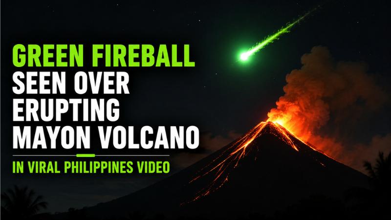 Green Fireball Seen Over Erupting Mayon Volcano In Viral Philippines Video