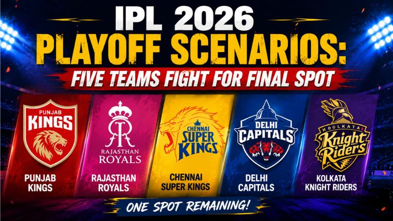 IPL 2026 Playoff Scenarios Five Teams Fight For Final Spot