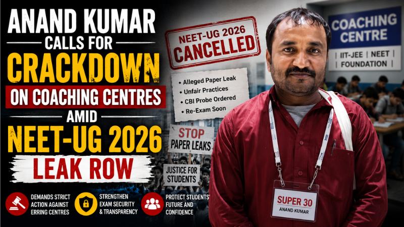 Anand Kumar Calls For Crackdown On Coaching Centres Amid NEET-UG 2026 Leak Row