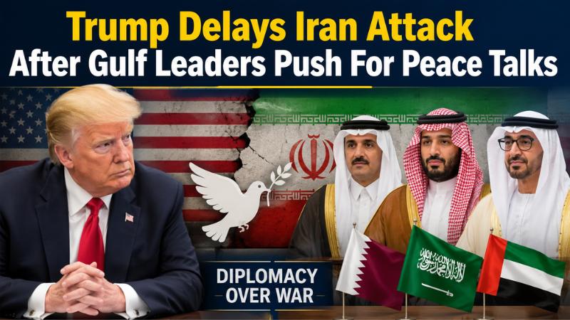 Trump Delays Iran Attack After Gulf Leaders Push For Peace Talks