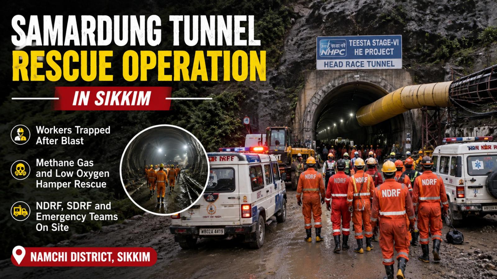 Samardung Tunnel Rescue Continues After Sikkim Gas Blast