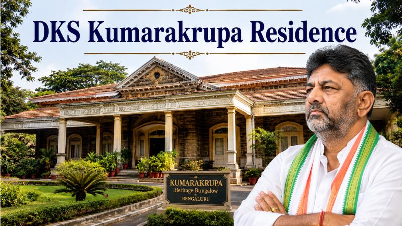 Kumarakrupa Bungalow To Become DK Shivakumar’s Official Residence