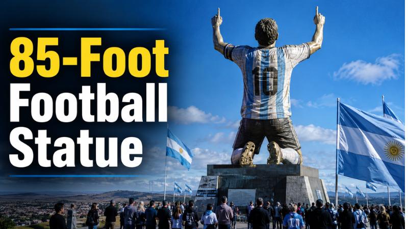 Messi Honoured With 85-Foot Statue In Argentina After India Statue Row