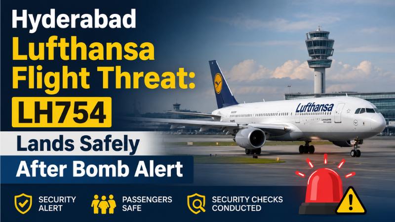 Hyderabad Lufthansa Flight Threat: LH754 Lands Safely After Bomb Alert