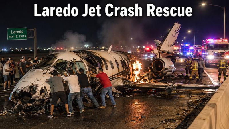 NetJets Aircraft Crash On Texas Highway Leaves One Dead Near Laredo